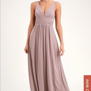 Lulus Taupe Maxi Dress